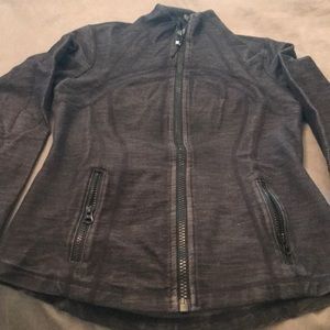 LuLuLemon distressed gray zip up